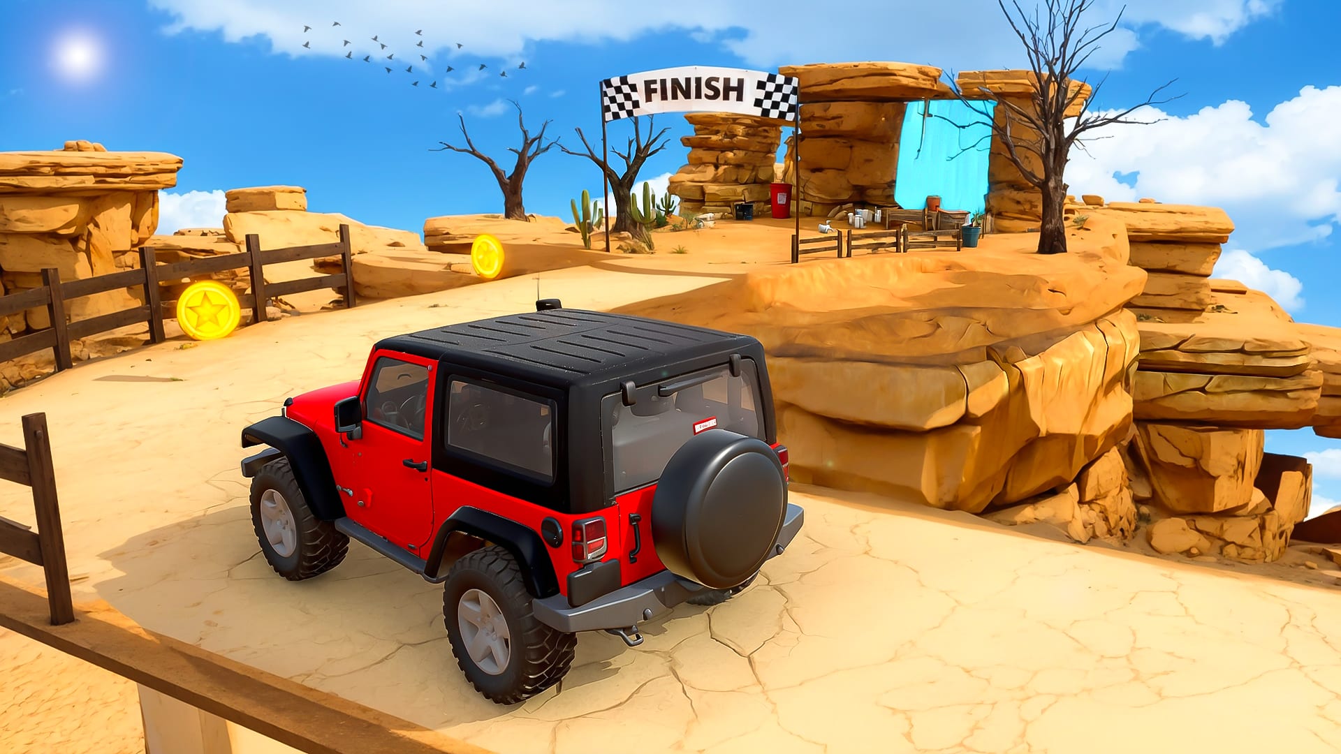 Screenshot 1 - gameplay of Offroad Jeep Driving Mountain Climb
