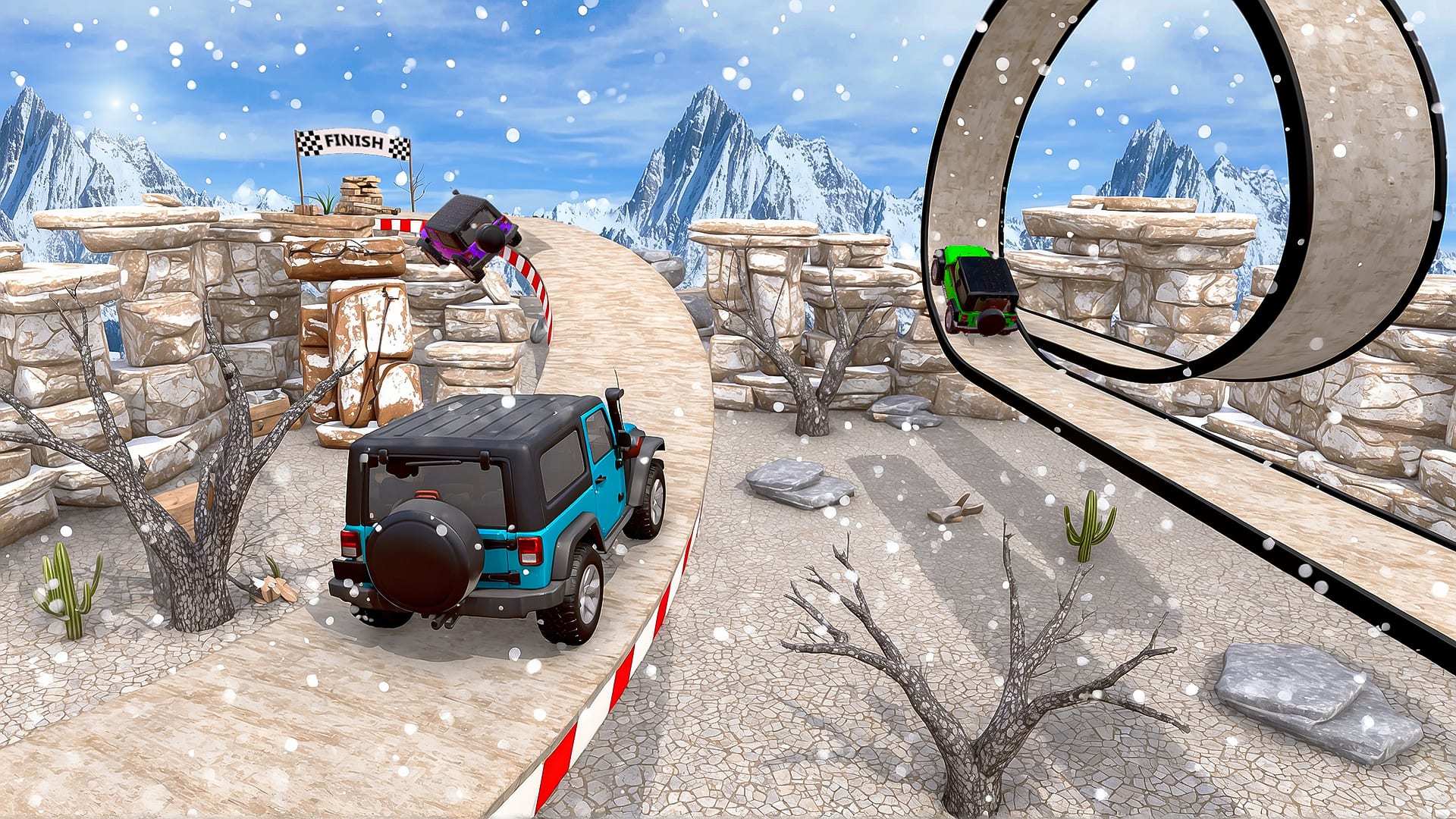 Screenshot 2 - gameplay of Offroad Jeep Driving Mountain Climb
