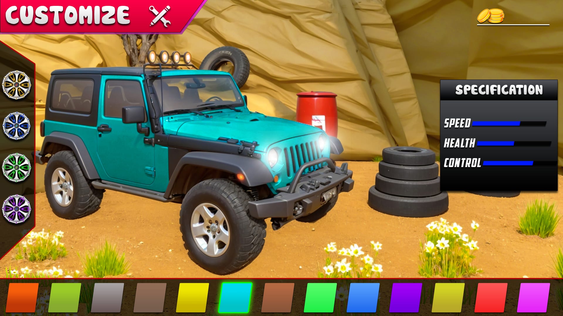Screenshot 4 - gameplay of Offroad Jeep Driving Mountain Climb